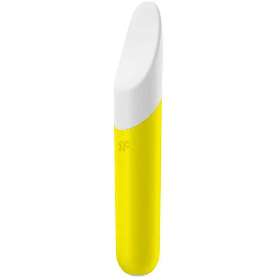 Satisfyer Ultra Power Bullet 7 Mini Bullet Vibrator - Clitoral Stimulator, Personal Massager, Broad, Slightly Curved Tip - Porta