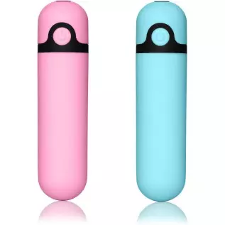 2 Pack Bullet Vibrators, Waterproof Mini Personal Massager Handheld 10 Speeds Rechargeable Vibrating for Women Couples