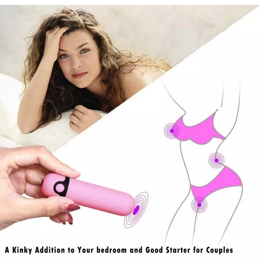 2 Pack Bullet Vibrators, Waterproof Mini Personal Massager Wand Handheld 10 Speeds Rechargeable Vibrating for Women Couples