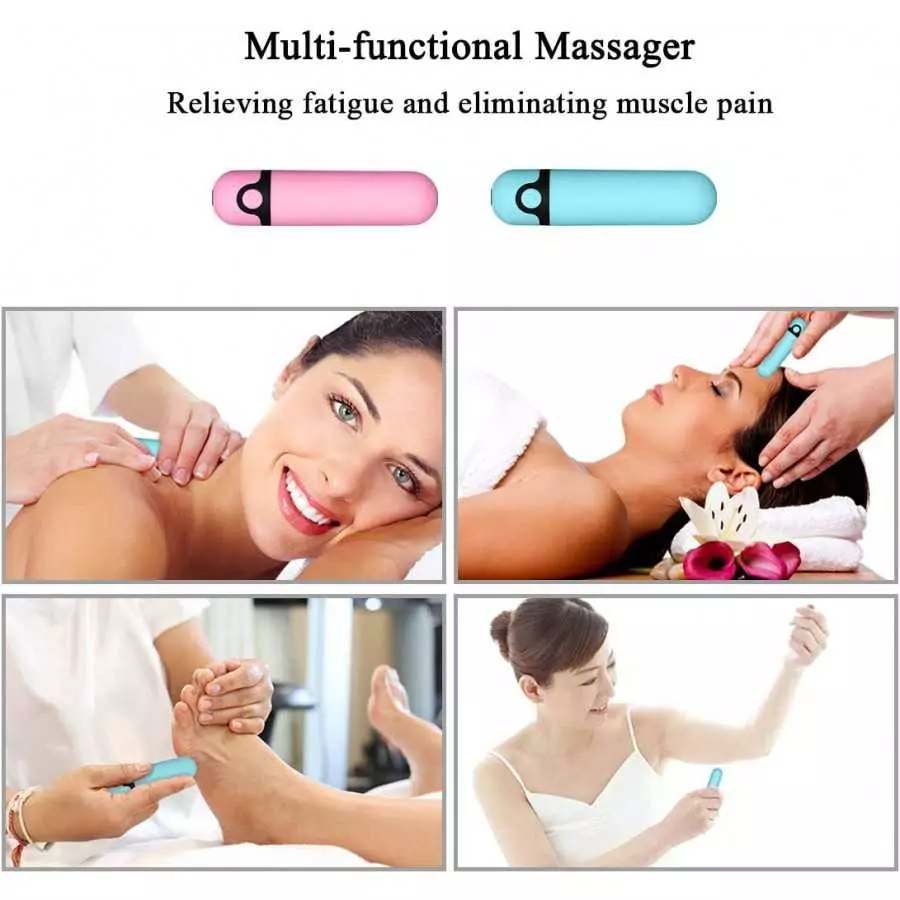2 Pack Bullet Vibrators, Waterproof Mini Personal Massager Wand Handheld 10 Speeds Rechargeable Vibrating for Women Couples