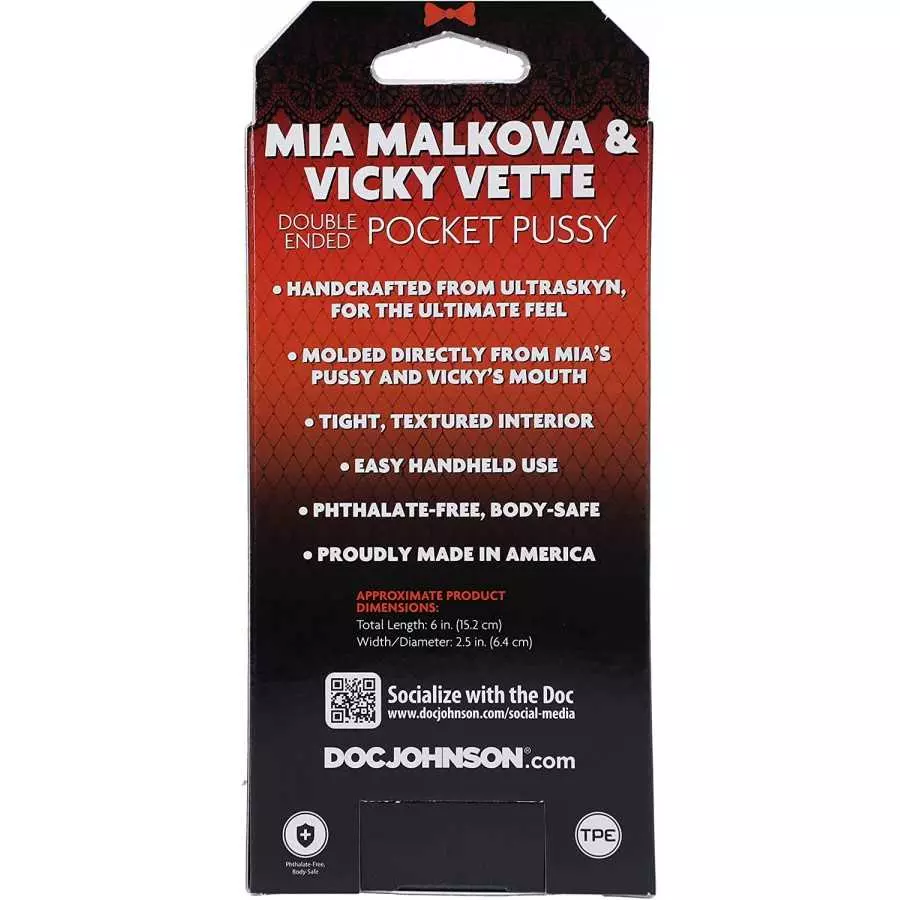 Doc Johnson Girls of Social Media - @brittanya187 - ULTRASKYN -Pocket Pal - Open-Ended Stroker - Pussy, Caramel