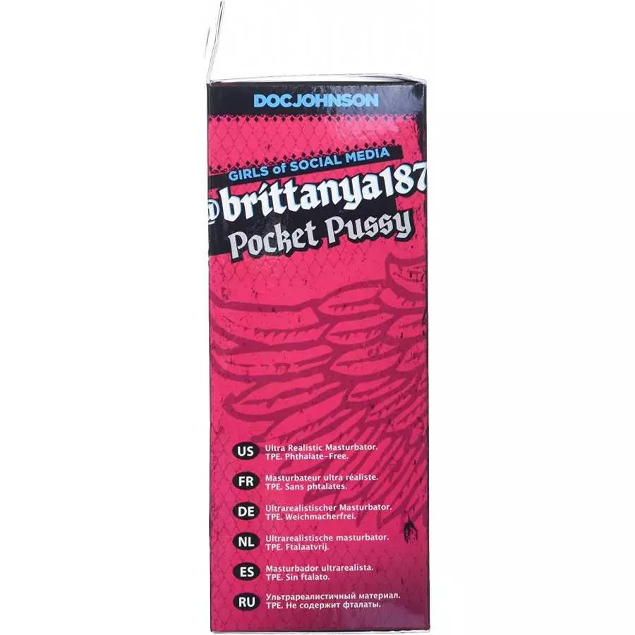 Doc Johnson Girls of Social Media - @brittanya187 - ULTRASKYN -Pocket Pal - Open-Ended Stroker - Pussy, Caramel