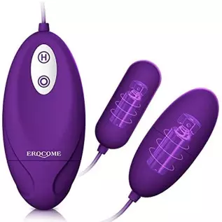 EROCOME Silicon Wired Control 12 Frequency virbating Love Bullet Egg ，Sex Toy for Women and Couple (Double)