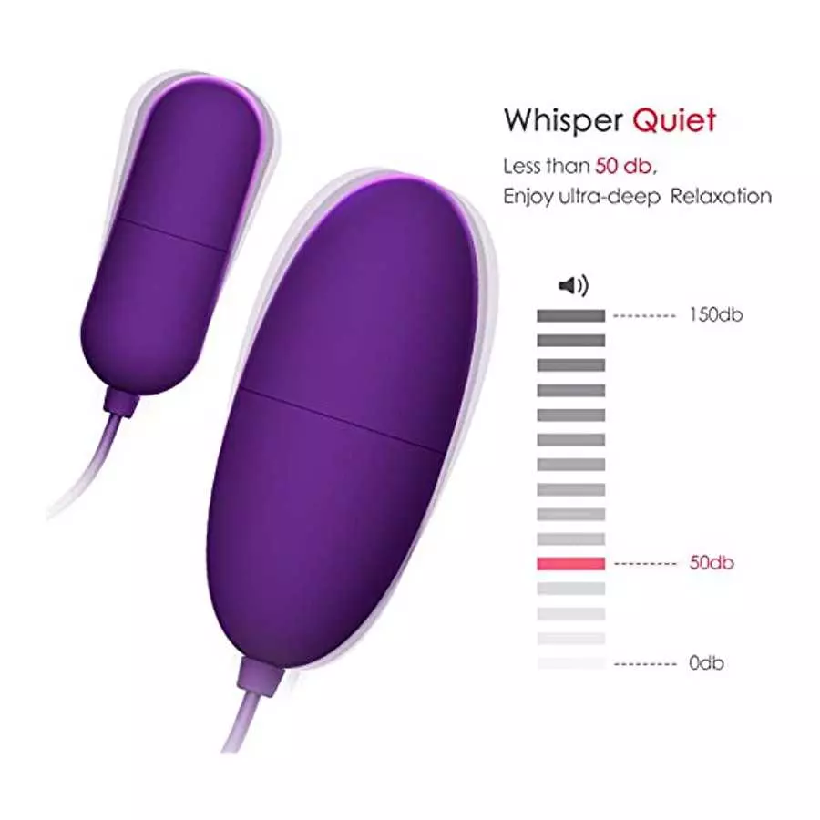 EROCOME Silicon Wired Control 12 Frequency virbating Love Bullet Egg ，Sex Toy for Women and Couple (Double)