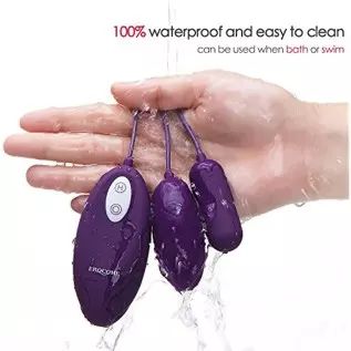 EROCOME Silicon Wired Control 12 Frequency virbating Love Bullet Egg ，Sex Toy for Women and Couple (Double)