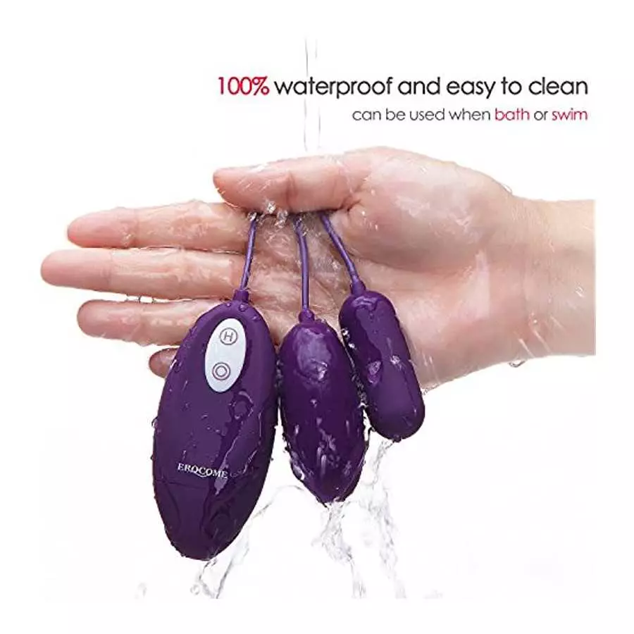 EROCOME Silicon Wired Control 12 Frequency virbating Love Bullet Egg ，Sex Toy for Women and Couple (Double)