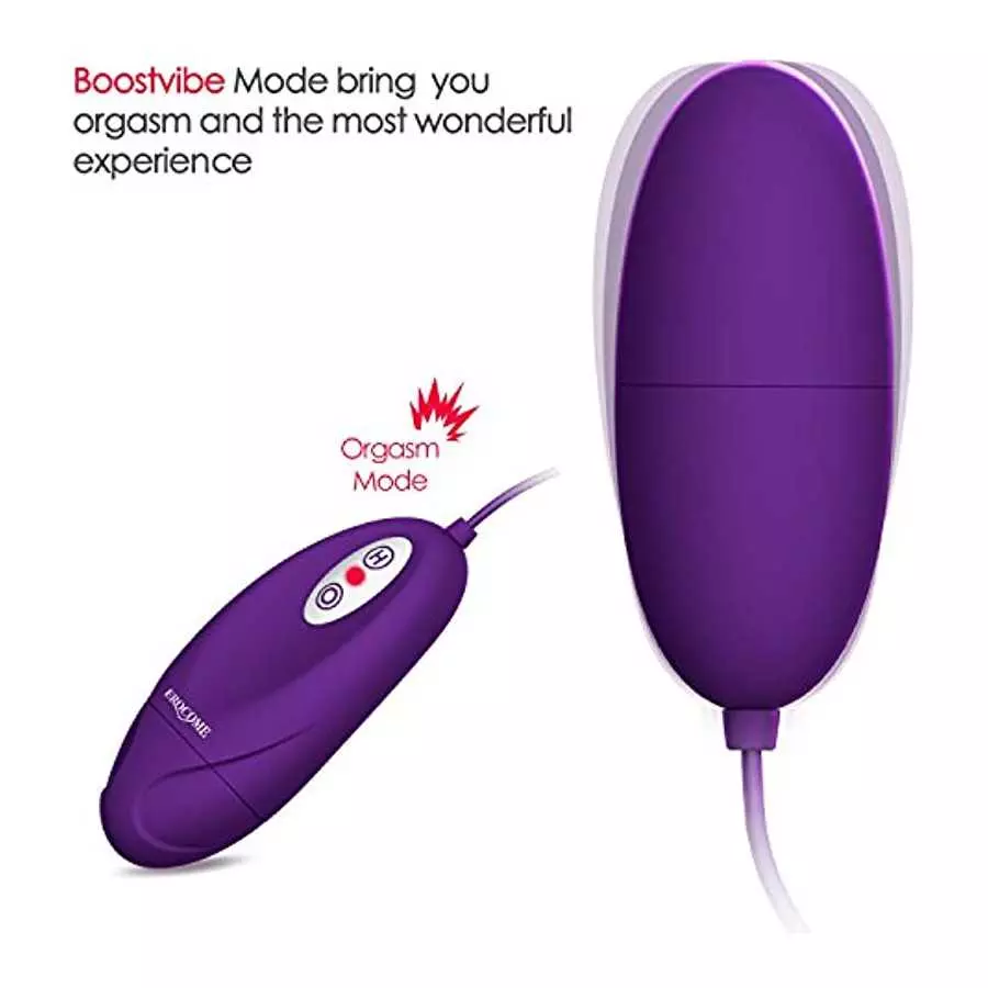 EROCOME Silicon Wired Control 12 Frequency virbating Love Bullet Egg ，Sex Toy for Women and Couple (Double)