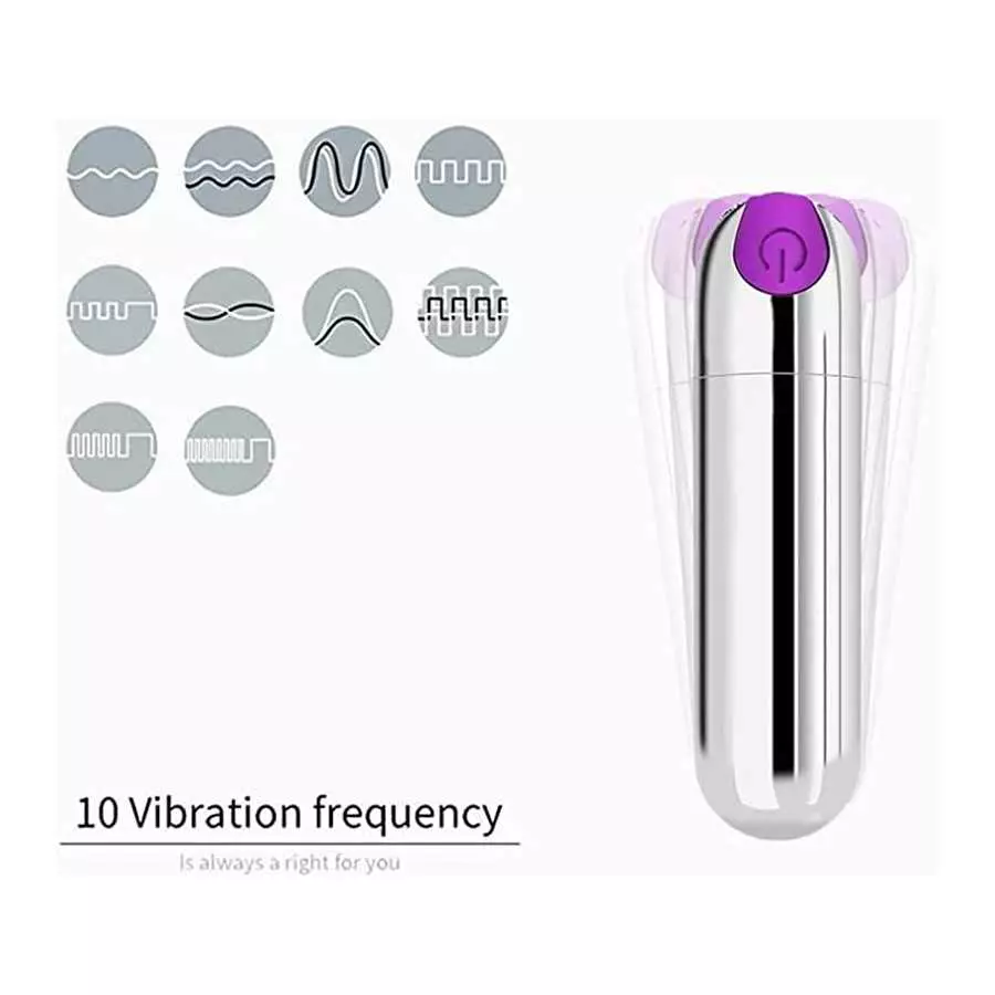 Rechargeable Mini Bullet Vibrator 10 Vibration Modes, Dual Motor Mini Vibrator Adult Sex Toy