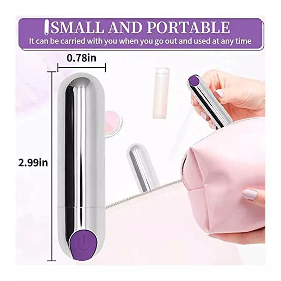 Rechargeable Mini Bullet Vibrator 10 Vibration Modes, Dual Motor Mini Vibrator Adult Sex Toy