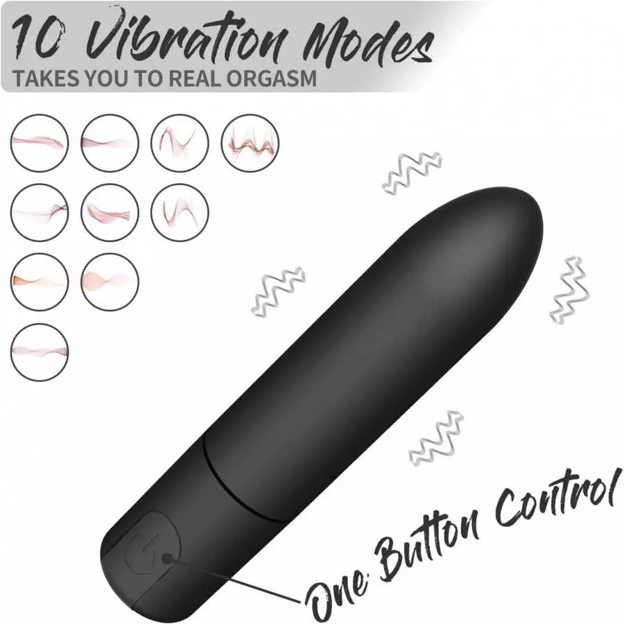 Vibrator Clitoris Anal Butt Plug & G-Spot Nipple Stimulator Vibrate Massager Bullet Vibe Orgasm Vagina Dildo for Travel USB Rech