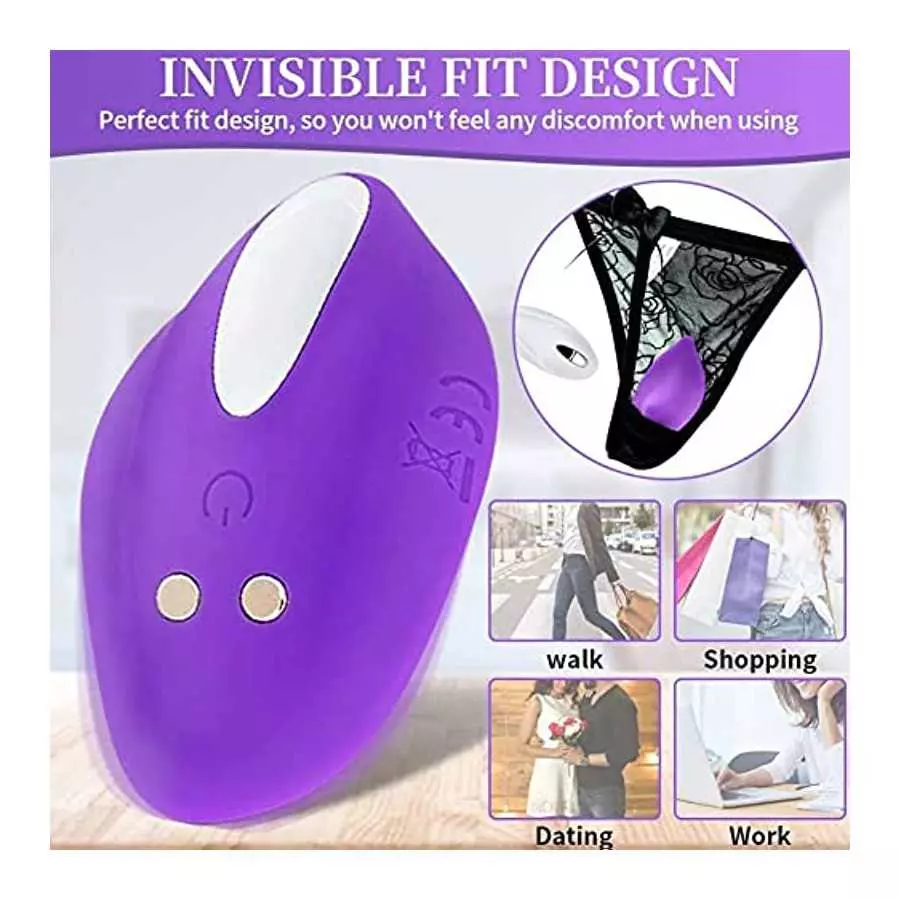 Invisible Vibrating Panty Vibrator with 10 Kinds Vibration Mode,Wireless Remote Control Massager for Women Love Egg Sex Toys,Pur