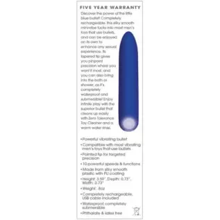 Zero Tolerance All Mighty Rechargeable Bullet 10 Speeds and Functions Waterproof (Blue) Zero Tolerance All Mighty Rechargeable Bullet 10 Speeds and Functions Waterproof (Blue)