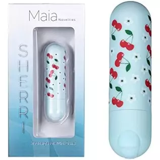 Sherri 10- Function Rechargeable Super Charged Mini Bullet Cherry Flower Print Clitoral Vibe Sex Toy