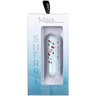 Sherri 10- Function Rechargeable Super Charged Mini Bullet Cherry Flower Print Clitoral Vibe Sex Toy