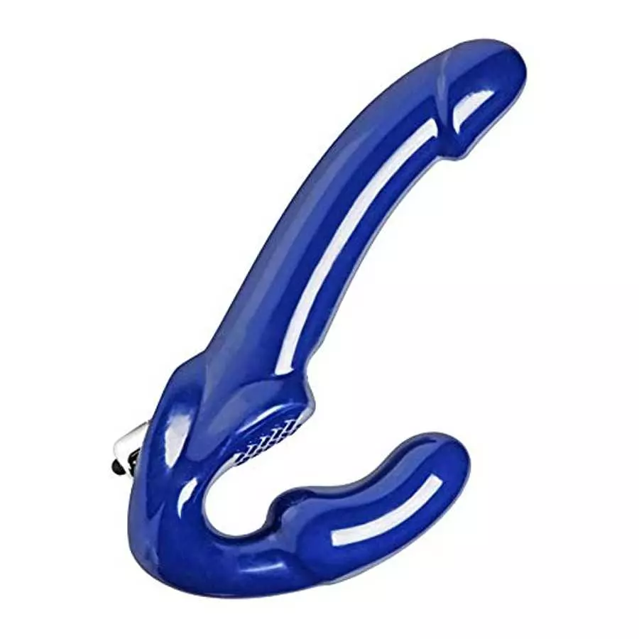 Lynx Blue Vibrating Strapless Strap On Lynx Blue Vibrating Strapless Strap On
