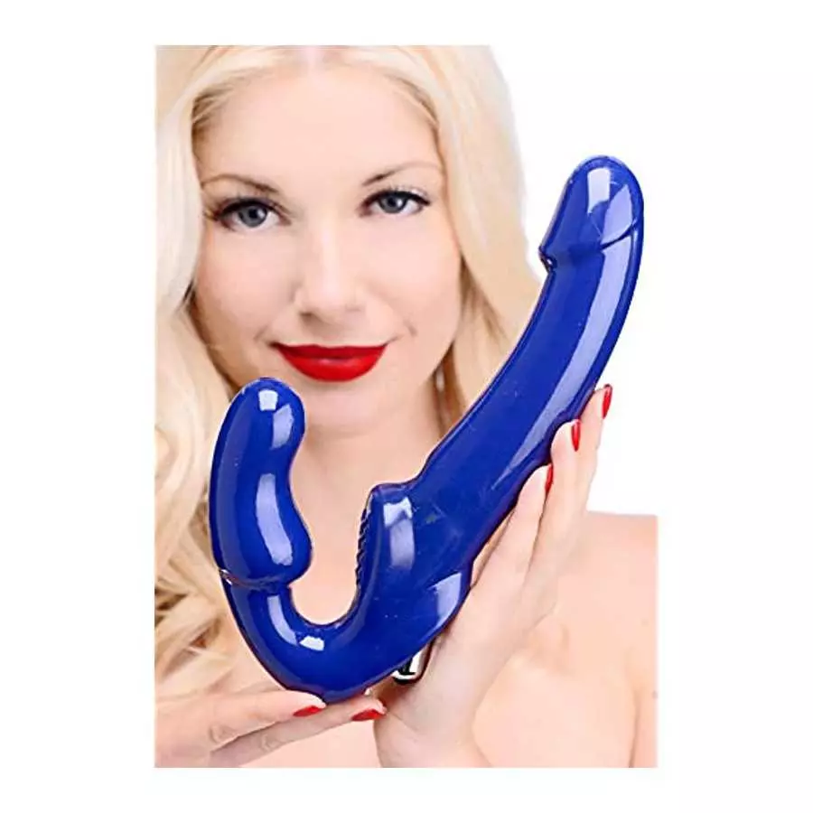 Lynx Blue Vibrating Strapless Strap On