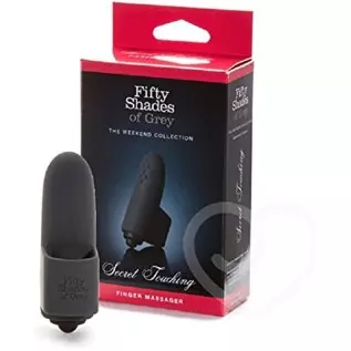 Fifty Shades of Grey Secret Touching Finger Massage Vibrator with Free Bottle of Adult Toy Cleaner