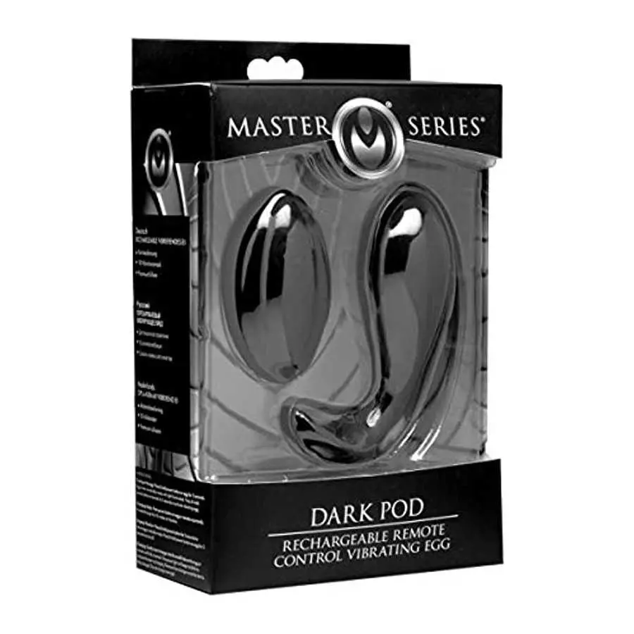 Master Series Dark Pod Rechargeable Remote Control Vibrating Egg
