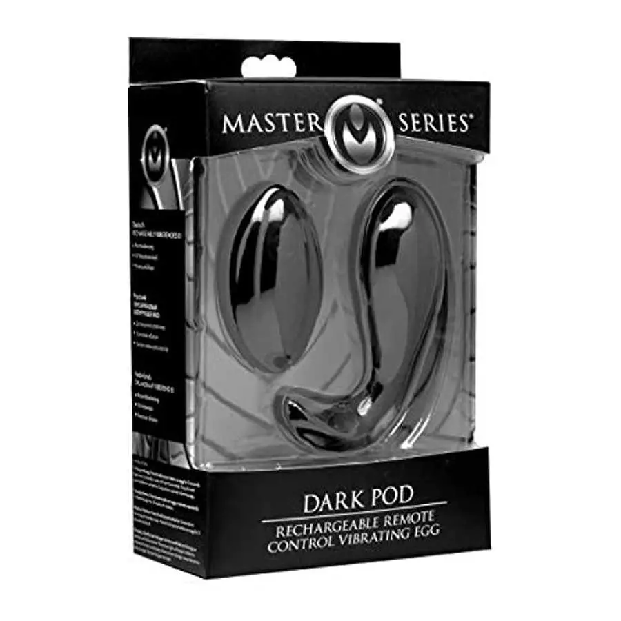 Master Series Dark Pod Rechargeable Remote Control Vibrating Egg