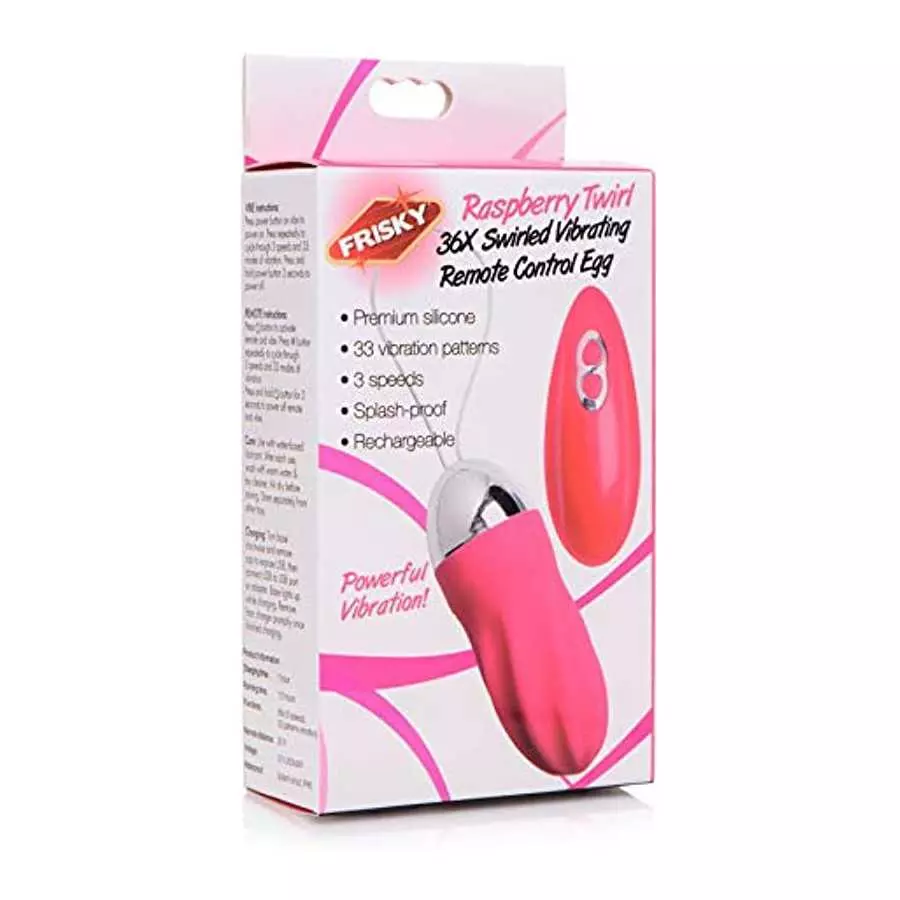 Frisky 36X Swirled Vibrating Remote Control Egg