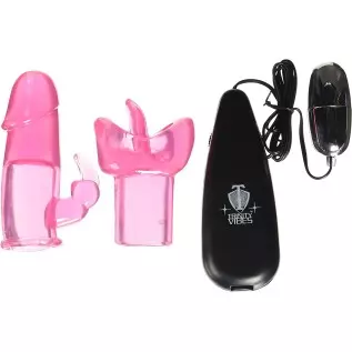 Trinity Vibes Vibrating Bullet with Attachments, Luv Flicker Plus