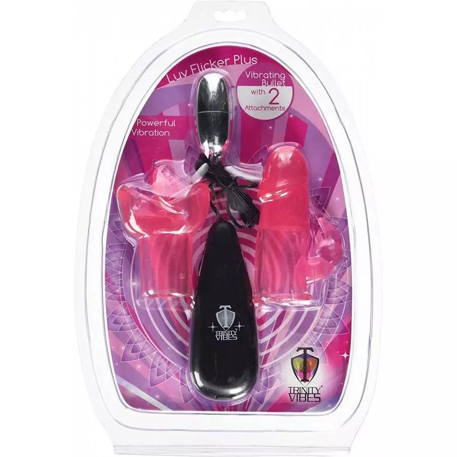 Trinity Vibes Vibrating Bullet with Attachments, Luv Flicker Plus