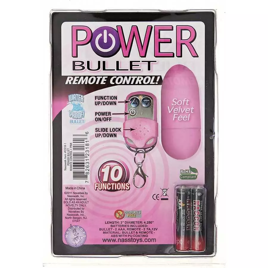 Novelties By Nasswalk Power Bullet With Remote, Purple