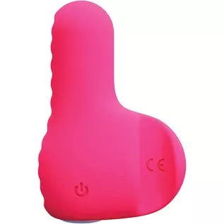 VeDO NEA Rechargeable 10 Function Bullet Finger Vibe, Ribbed Body Easy Grip Sextoy for Women (Foxy Pink)