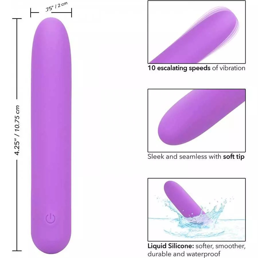 CalExotics Bliss Liquid Silicone Mini G Vibe Bullet Vibrator - SE-0569-10-3