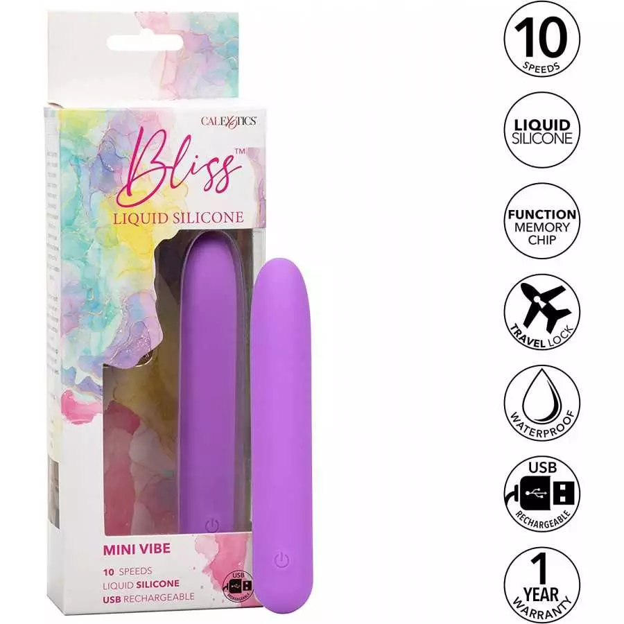 CalExotics Bliss Liquid Silicone Mini G Vibe Bullet Vibrator - SE-0569-10-3