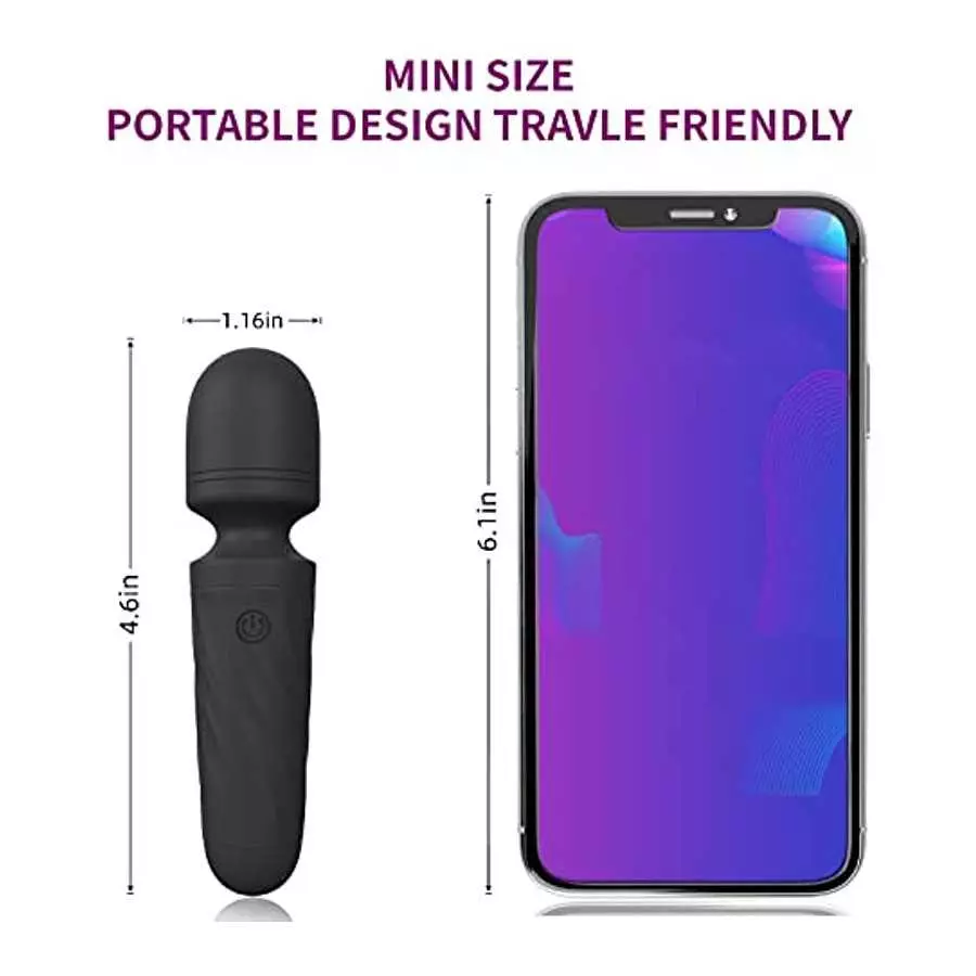 GEERFAY Mini Wand Massager, Vibrator Adult Sensory Toys Women,Cordless, Whisper Quiet, Waterproof,10 Vibration Modes Vaginal G-s