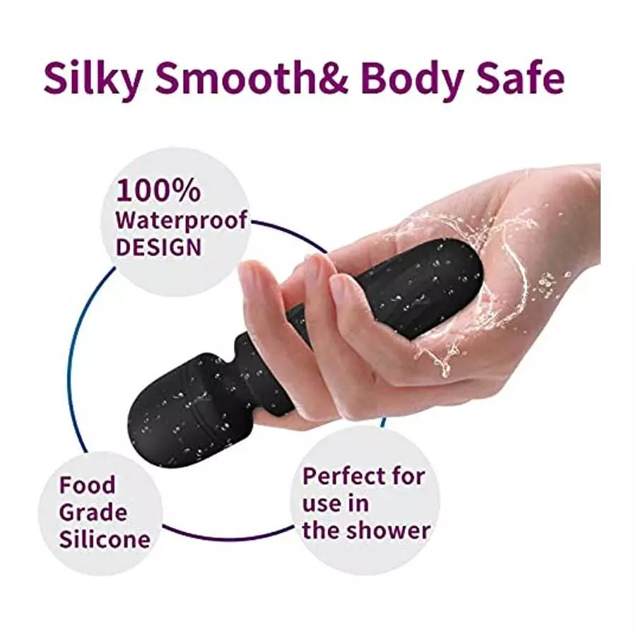 GEERFAY Mini Wand Massager, Vibrator Adult Sensory Toys Women,Cordless, Whisper Quiet, Waterproof,10 Vibration Modes Vaginal G-s
