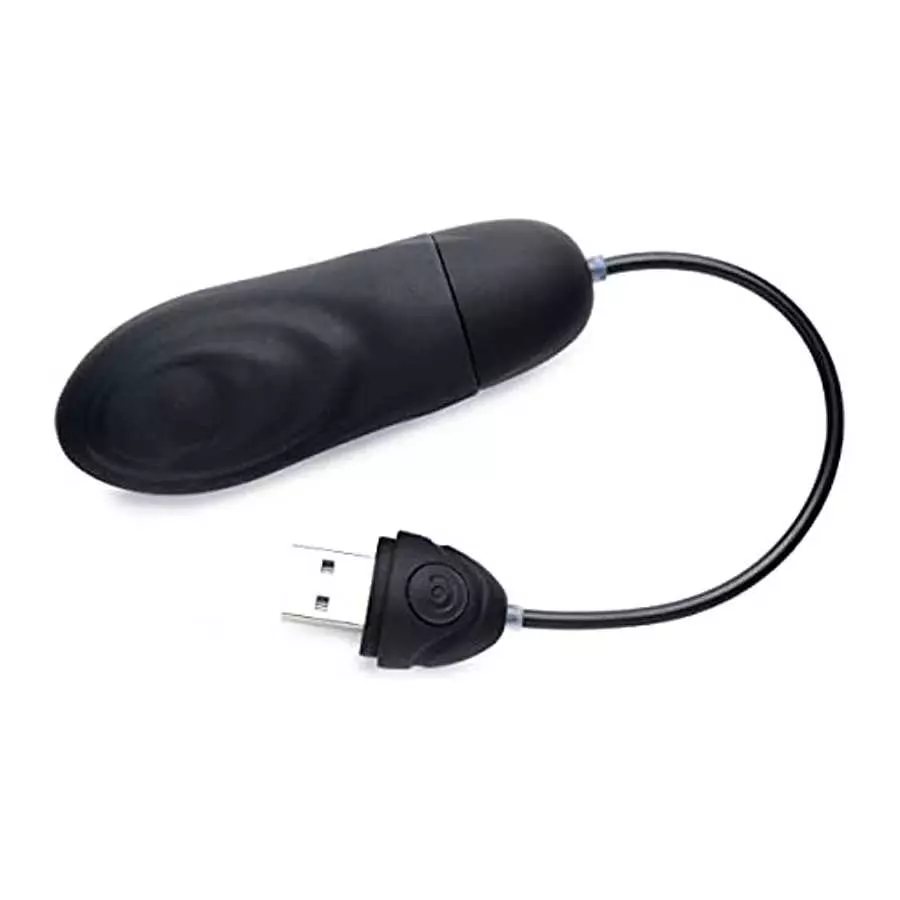 7X Pulsing Rechargeable Silicone Vibrator - Black