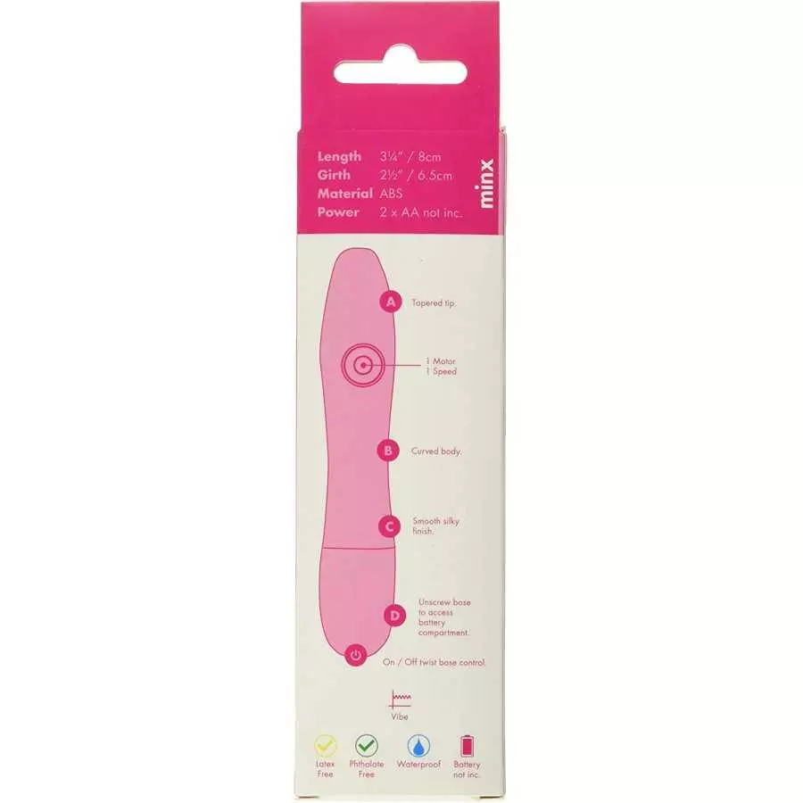 Abs Holdings Minx Discretion Mini Vibrator, Black, 3.25 Inch