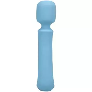 Doc Johnson Ritual - Euphoria - 10 Function Wand Vibrator - Silicone and Rechargeable - Discreet, Blue