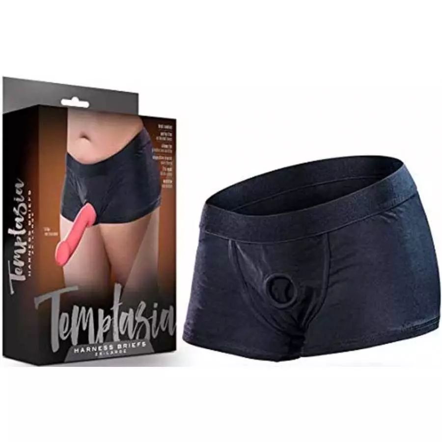 Blush Temptasia Harness Briefs - Flexible O Ring to Hold Dildo and Sex Toys - Machine Washable Strap On Packer - Two Inner Pocke Blush Temptasia Harness Briefs - Flexible O Ring to Hold Dildo and Sex Toys - Machine Washable Strap On Packer - Two Inner Pocke