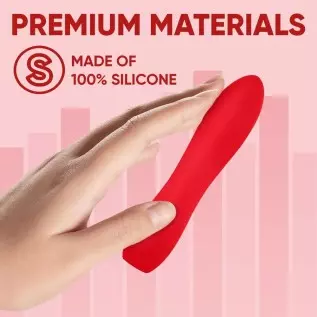 Luv Inc Large Silicone Bullet Vibrator Mini Vibe for Women Waterproof Clitoral Stimulator Bullet Vibrant Massager with 10 Modes 