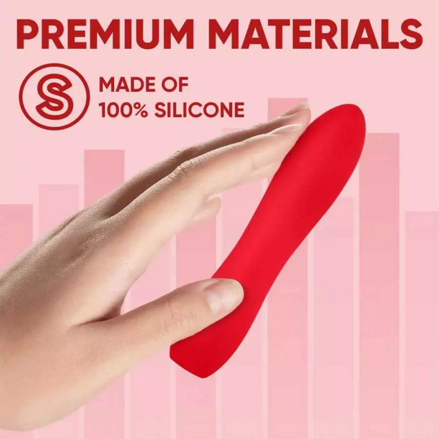 Luv Inc Large Silicone Bullet Vibrator Mini Vibe for Women Waterproof Clitoral Stimulator Bullet Vibrant Massager with 10 Modes 