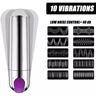 PPW Small Massager for Clitoris,Waterproof, Powerful,USB, G-spot Stimulator Mini Massager Sex Silver