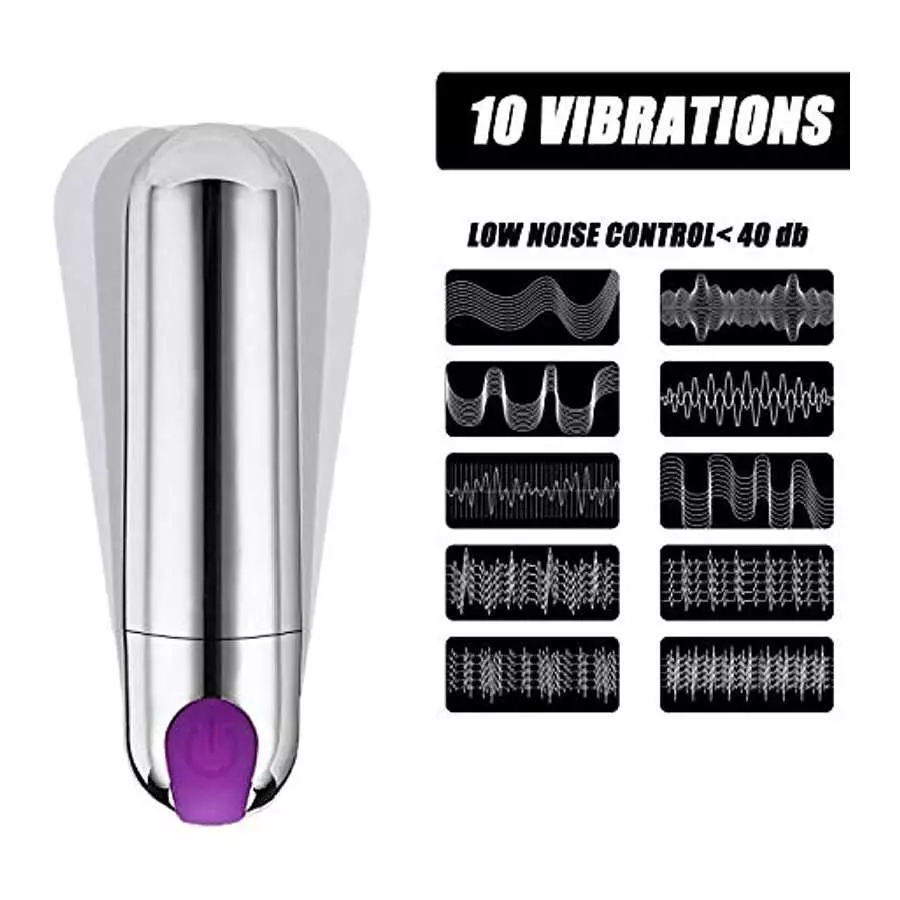 PPW Small Massager for Clitoris,Waterproof, Powerful,USB, G-spot Stimulator Mini Massager Sex Silver