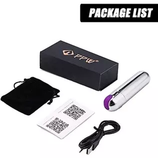 PPW Small Massager for Clitoris,Waterproof, Powerful,USB, G-spot Stimulator Mini Massager Sex Silver