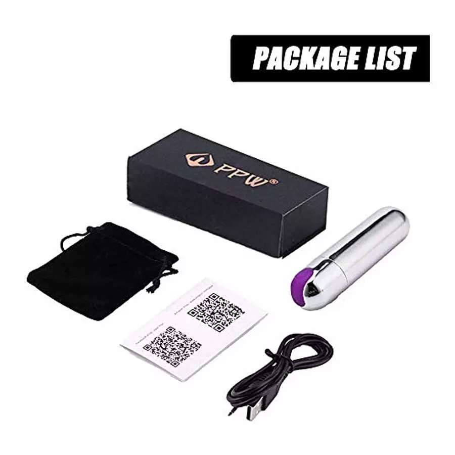 PPW Small Massager for Clitoris,Waterproof, Powerful,USB, G-spot Stimulator Mini Massager Sex Silver