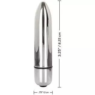CalExotics High Intensity Mini Bullet Vibrator - Waterproof Sex Toys for Couples - Adult Vibe Massager - Silver CalExotics High Intensity Mini Bullet Vibrator - Waterproof Sex Toys for Couples - Adult Vibe Massager - Silver