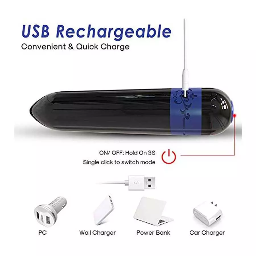 Alfun Bullet G-spot Vibrator Dildo Nipple Clitoral Stimulator Anal Massager Sex Toys for Women and Couple