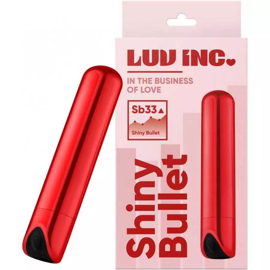 Luv Inc Shiny Bullet Vibrator Super Strong Clitoral Nipple Stimulator Adult Toys for Female with 10-Modes, USB Rechargeable Wate