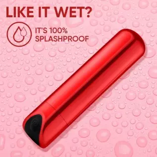 Luv Inc Shiny Bullet Vibrator Super Strong Clitoral Nipple Stimulator Adult Toys for Female with 10-Modes, USB Rechargeable Wate