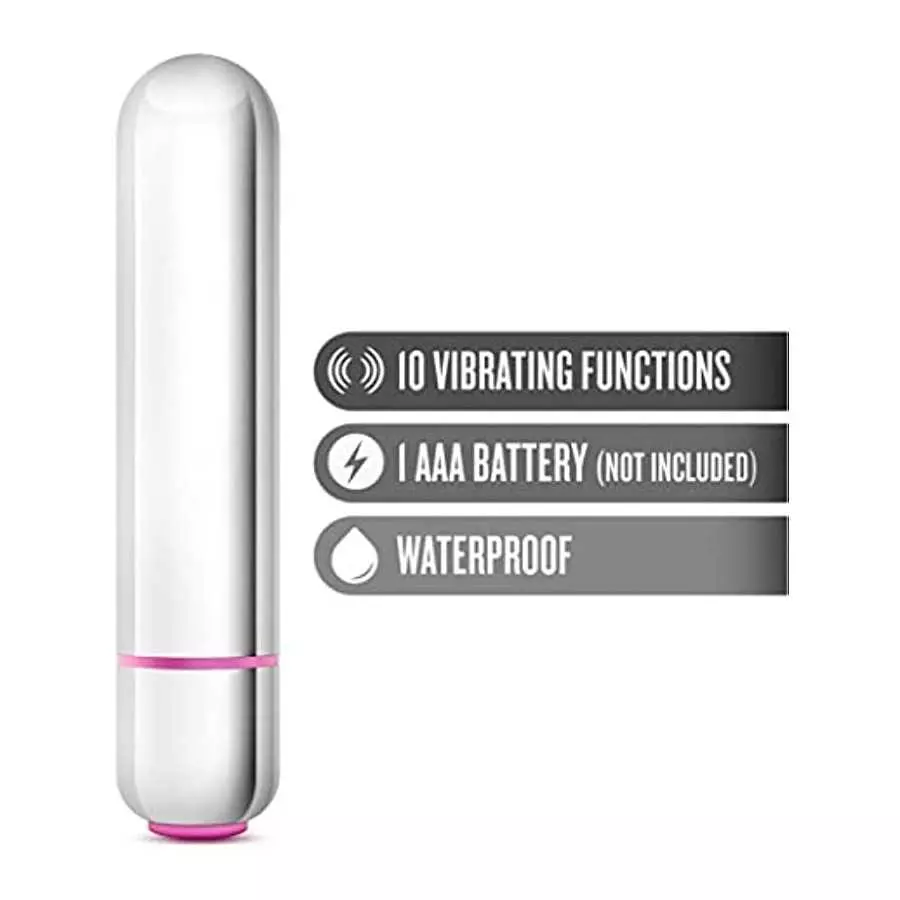 Blush Play with Me Cutey Vibe Plus - 10 Vibrating Functions Mini Bullet Vibrator - Travel Size - Discreet Pocket Stimulator - Wa