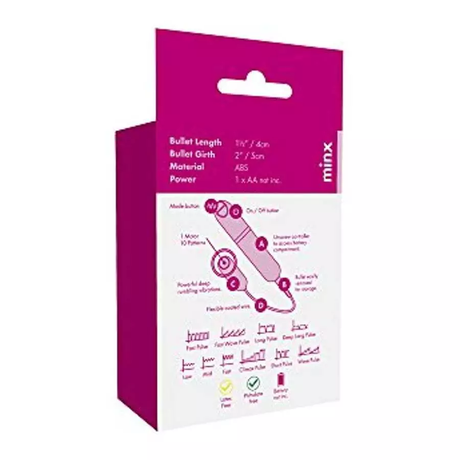 Abs Holdings Minx Eclipse Wired Remote Control Bullet Vibe, Black