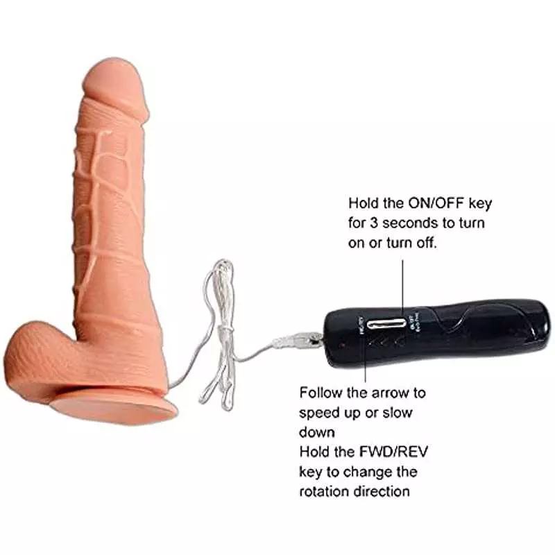 8" Thrusting Dildo Vibrator with Vibrating and Heating, Realistic Telescopic Penis for G-spot Stimulation, Wireless Automatic Vi