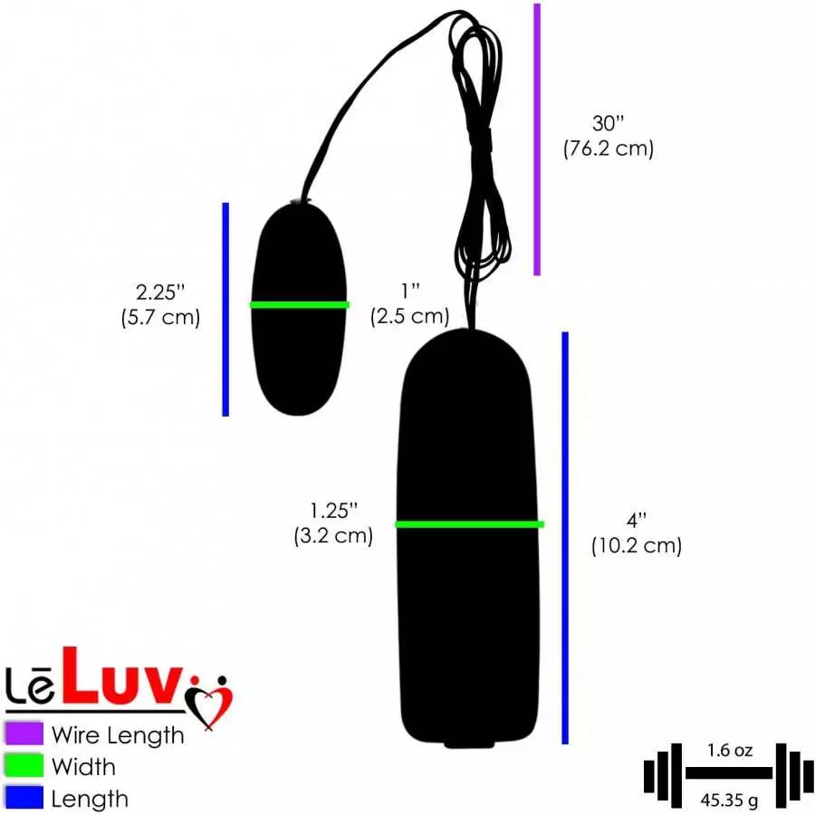 LeLuv Bullet Vibrator Rocket Egg Multispeed 2 Pack Pink